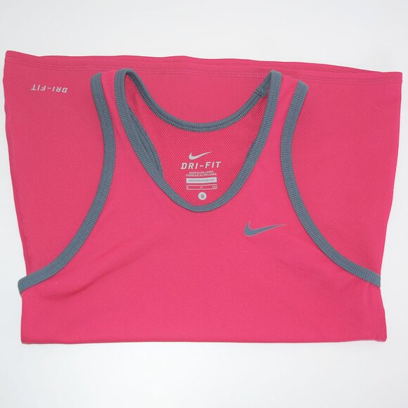 5/$35 Nike Dri-Fit Rose Colored With Gray Trim Tank Top - Picture 4 of 7